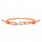 Preview: Pig& Hen, bracelet Daunting Dean salmon orange closure shackle silver, front